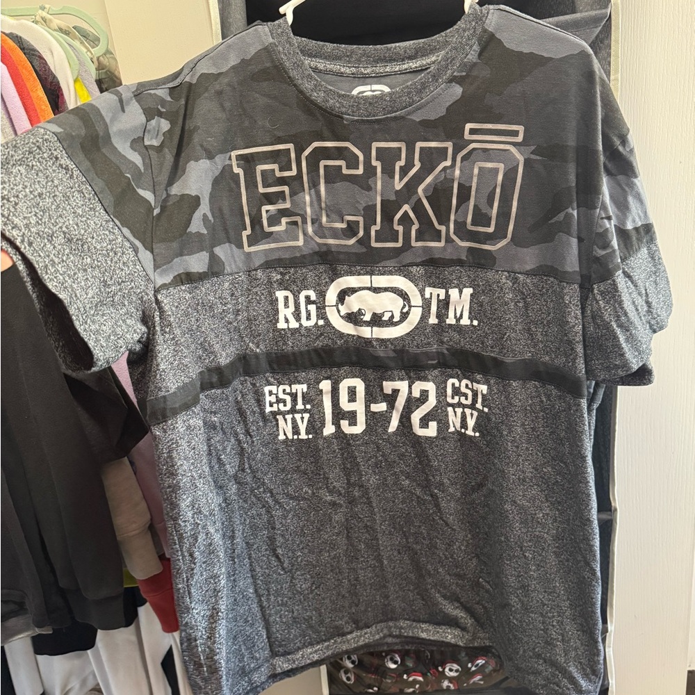 Ecko Unlimited Charcoal Logo T-Shirt
